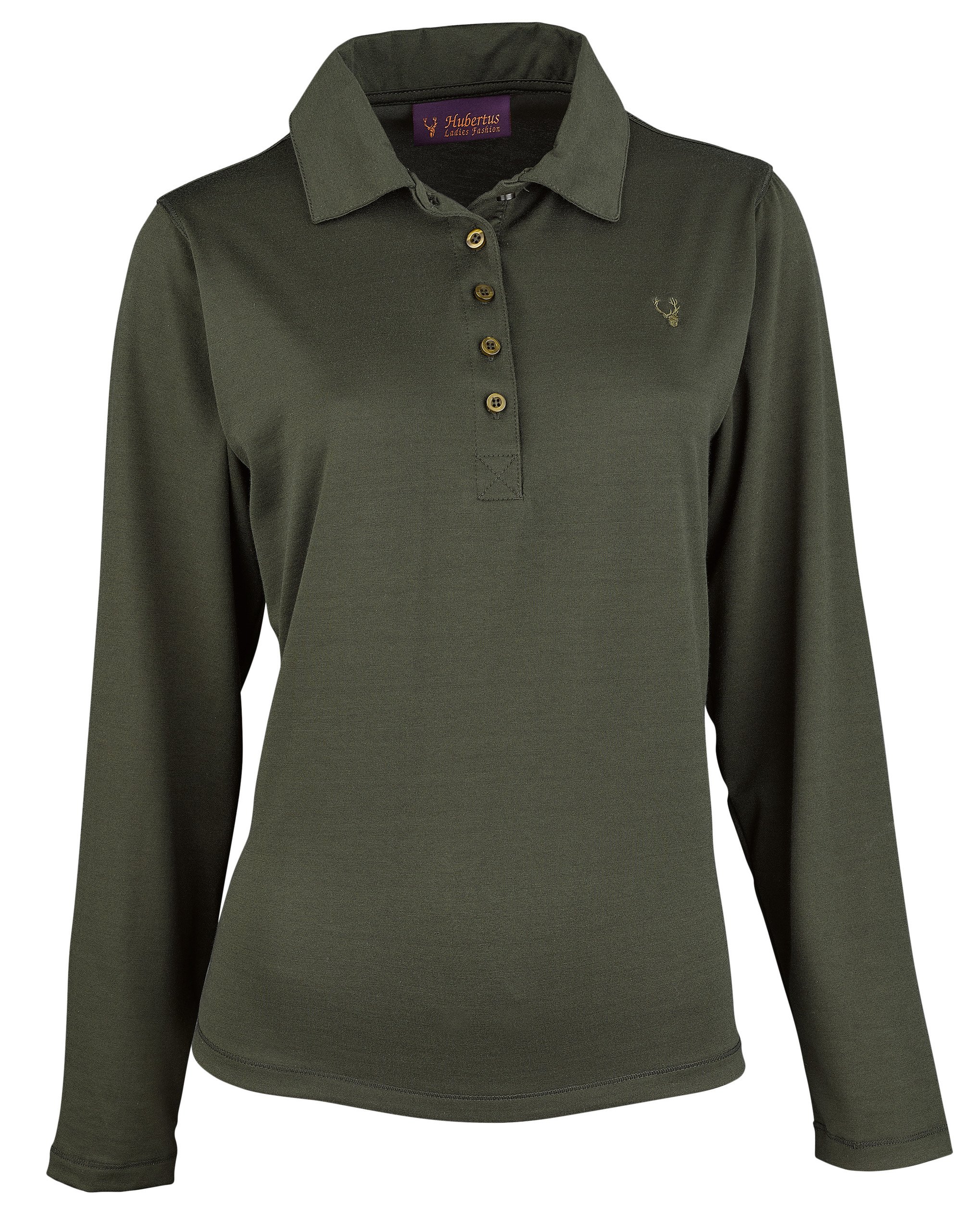 Hubertus Damen-Funktions-Polo-Langarmshirt Hubertus Damen-Funktions-Polo-Langarmshirt