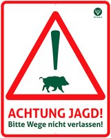 DJV-Warntafel Achtung Jagd