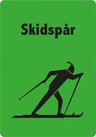 Skylt till markeringsband/rågångsband