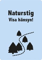 Skylt till markeringsband/rågångsband