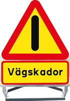 Varningsställ - Vägskador