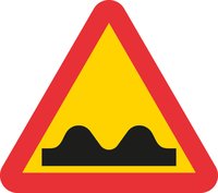 Varningsmärke - Varning för ojämn väg