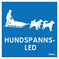 Ledskylt - Hundspannsled