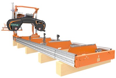 Norwood Lumber Max HD 38 Sawmill Frame in the GRUBE shop