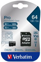 Verbatim Speicherkarte microSDXC Pro 64 GB