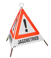 Folding Warning Sign Jagdbetrieb (Hunt)