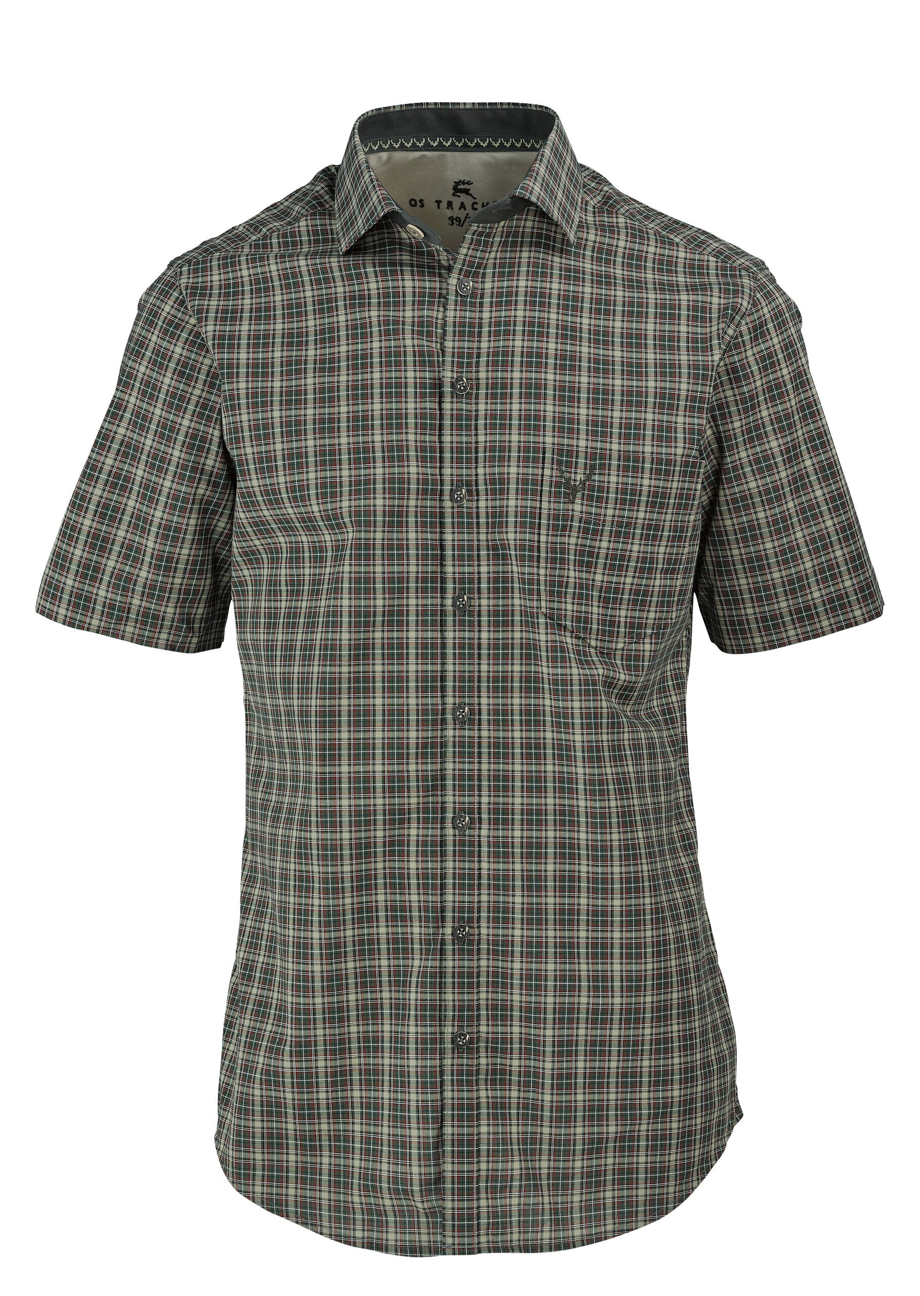 OS-Trachten Kurzarmhemd Slim Fit