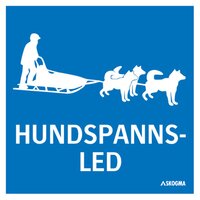 Ledskylt - Hundspannsled