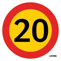 Ledskylt - Hastighetsbegränsning 20km