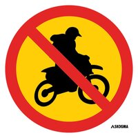 Ledskylt - Förbud för cross