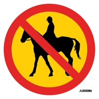 Ledskylt - Förbud för häst