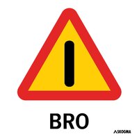 Ledskylt - Varning bro