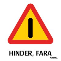 Ledskylt - Varning hinder, fara