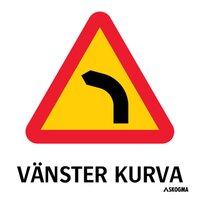 Ledskylt - Varning farlig kurva