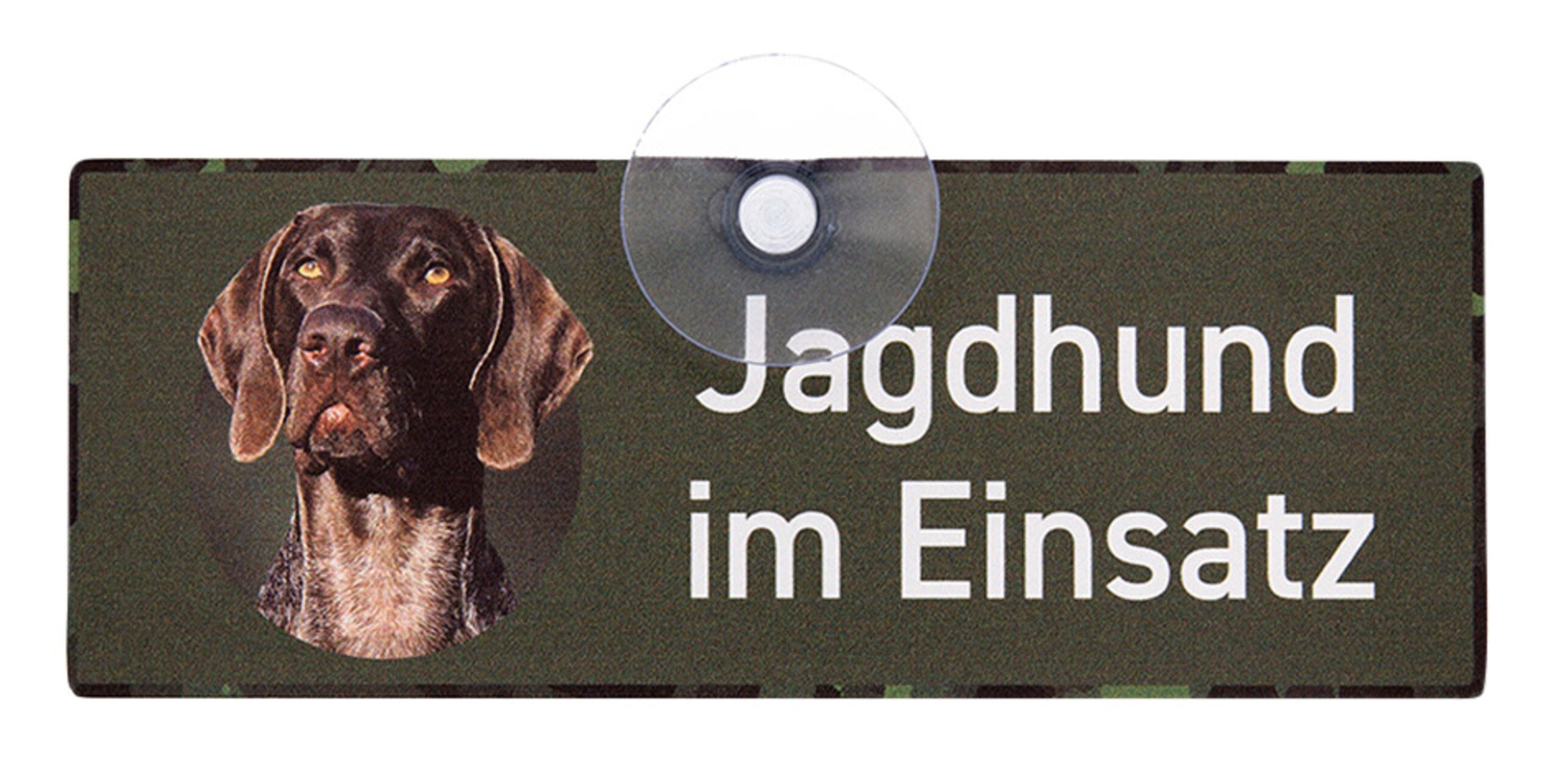 Wilde Hilde Original Autoschild Jagdhund im Einsatz
