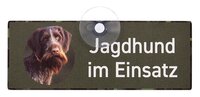 Wilde Hilde Original Autoschild Jagdhund im Einsatz