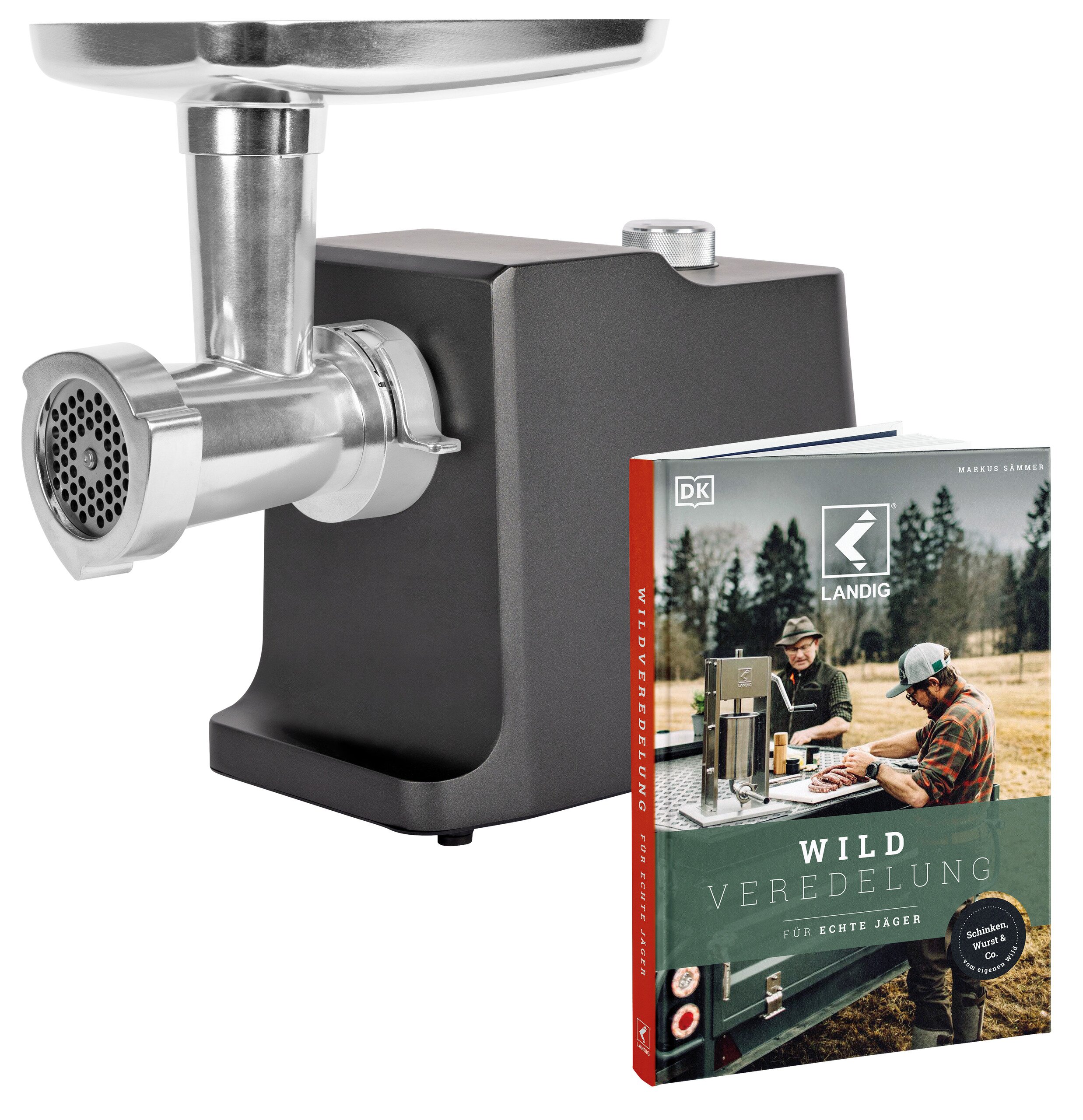 Landig Fleischwolf W50 mit Buch Wildveredelung