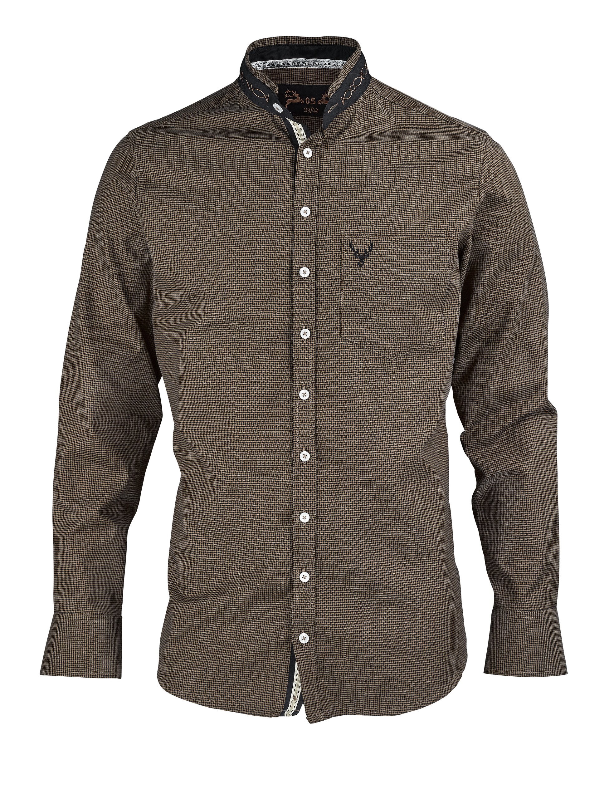 OS-Trachten Langarmhemd Slim Fit