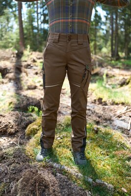 LEIBWÄCHTER Arbeitshose Flex-Line Herren, Bundhose, grün-schwarz – shg-Store