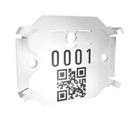 plaquettes en plastique Signumat Arbo Tag Resistant White avec clous en acier