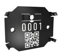 Signumat Arbo Tag Barcode Black Plastic Platelets with Steel Nails