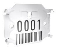 Signumat Arbo Tag Resistant White Plastic Platelets with Steel Nails