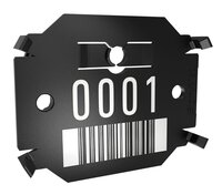 Signumat Arbo Tag Barcode Black Plastic Platelets with Aluminium Nails