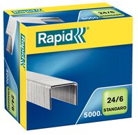Rapid hæfteklammer 24/6, i æsker á 5000 stk