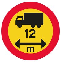 Förbudsmärke - Begränsad fordonslängd