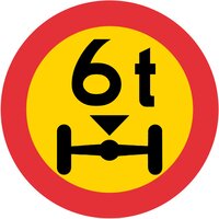 Förbudsmärke - Begränsat axeltryck