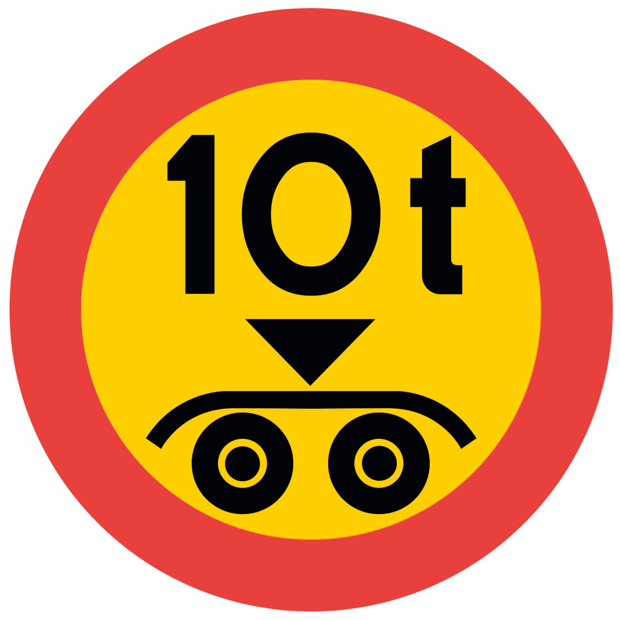 Förbudsmärke - Begränsat boggitryck