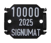 Signumat Kunststoffplättchen Typ 04 dreizeilig oder mit Firmenzeichen