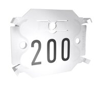 Signumat Kunststoffplättchen Arbo Tag Typ 08 Resistant White mit Stahlnägeln, Beschriftung fix