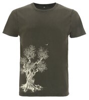 Life Tree-herre-T-shirt oliventræ
