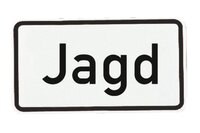 Zusatzschild Jagd