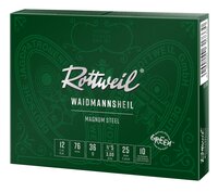 Rottweil Stahlschrotpatronen Waidmannsheil Magnum Steel 12-76 3 mm