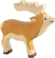 Holztiger Spielfigur Hirsch