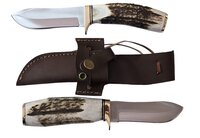 Guerreroknives Jagdmesser Hirschhorn mit Messing