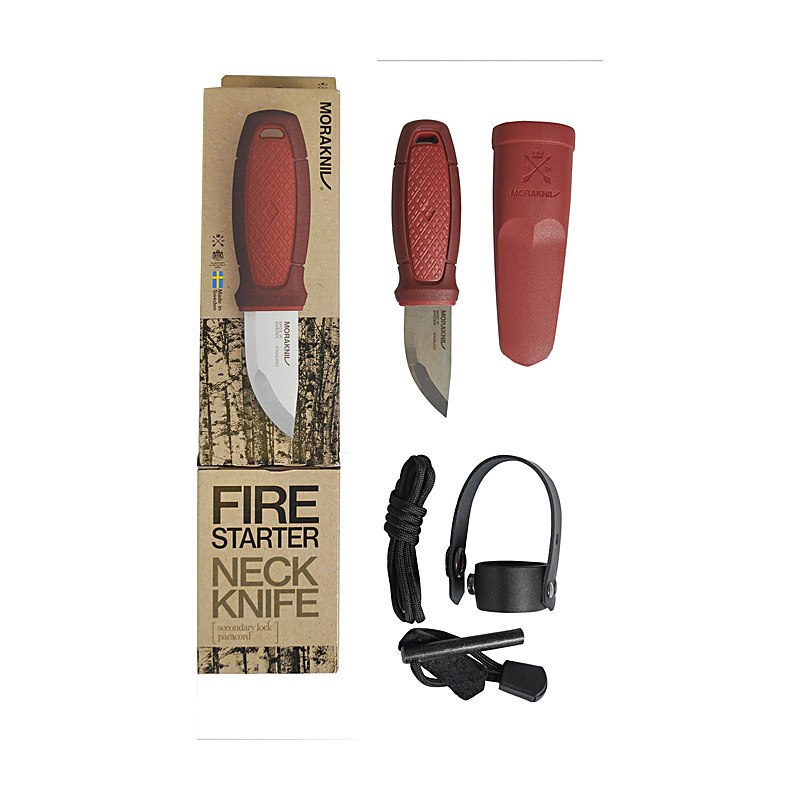 Morakniv Messer Eldris mit Halsband und Feuerstein, rot