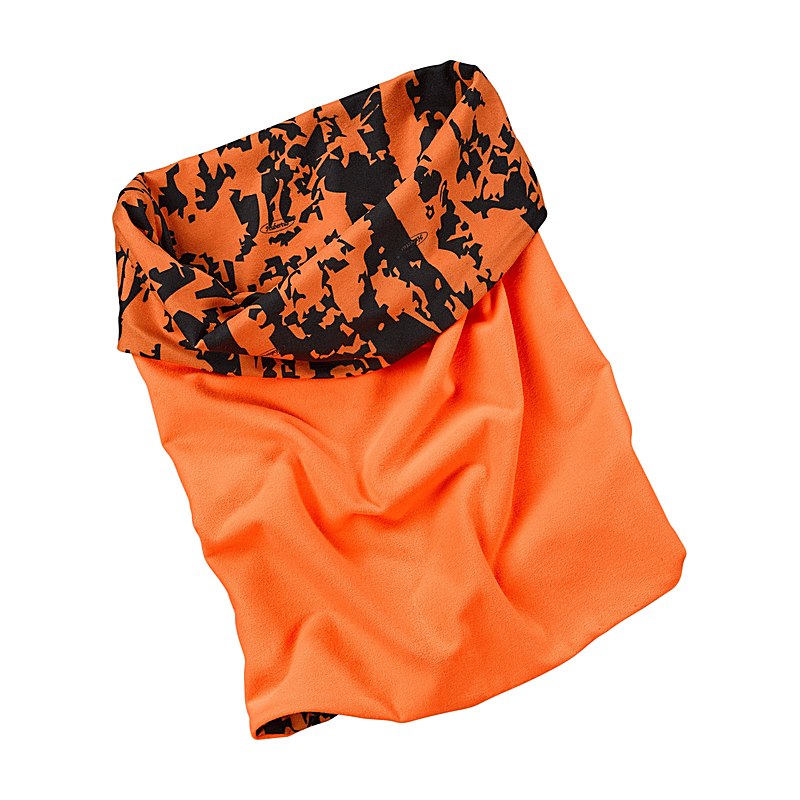 Skogen Wende-Nackenwärmer Microfleece, orange/camo, Größe one size