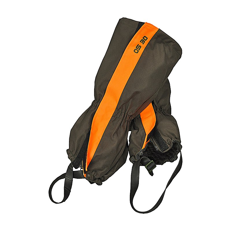 Hubertus Gamaschen, orange-grün, Größe L/XL