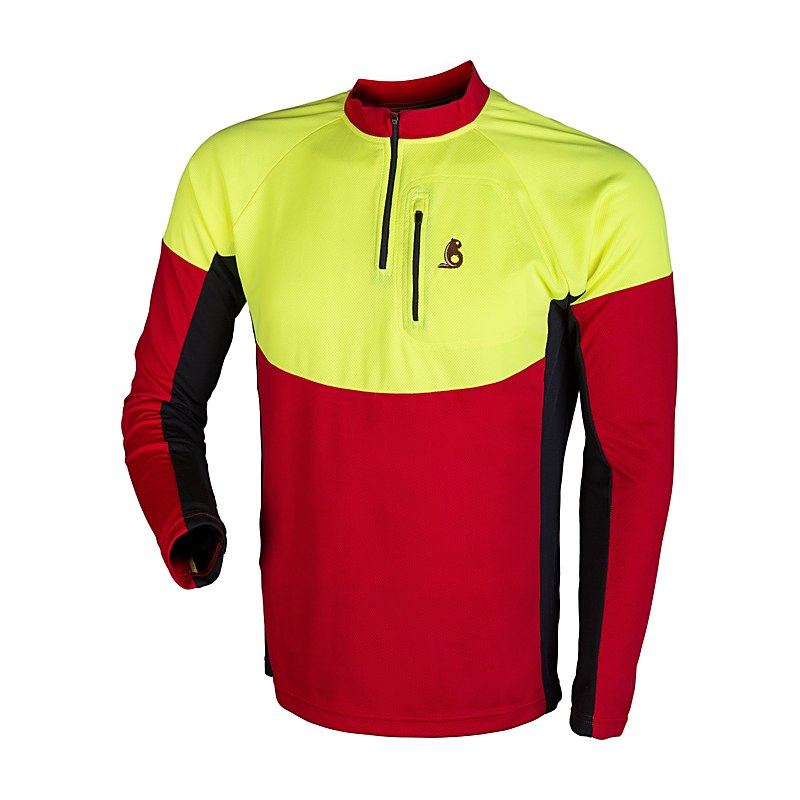 Profiforest Funktions-Langarm-Shirt Visible, rot-gelb, Größe L
