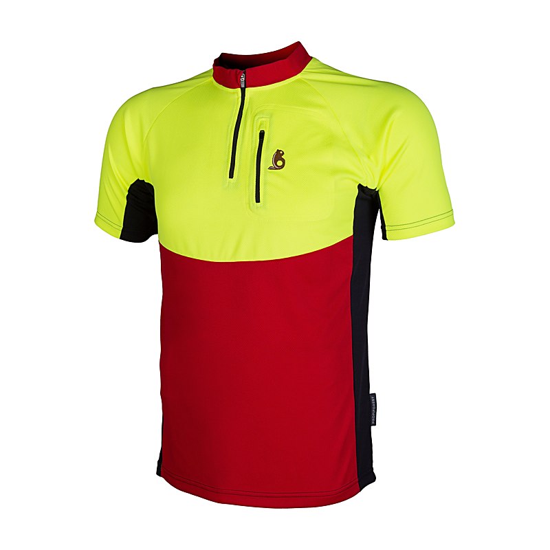 Profiforest Funktions-Kurzarm-Shirt Visible, rot-gelb, Größe 3XL