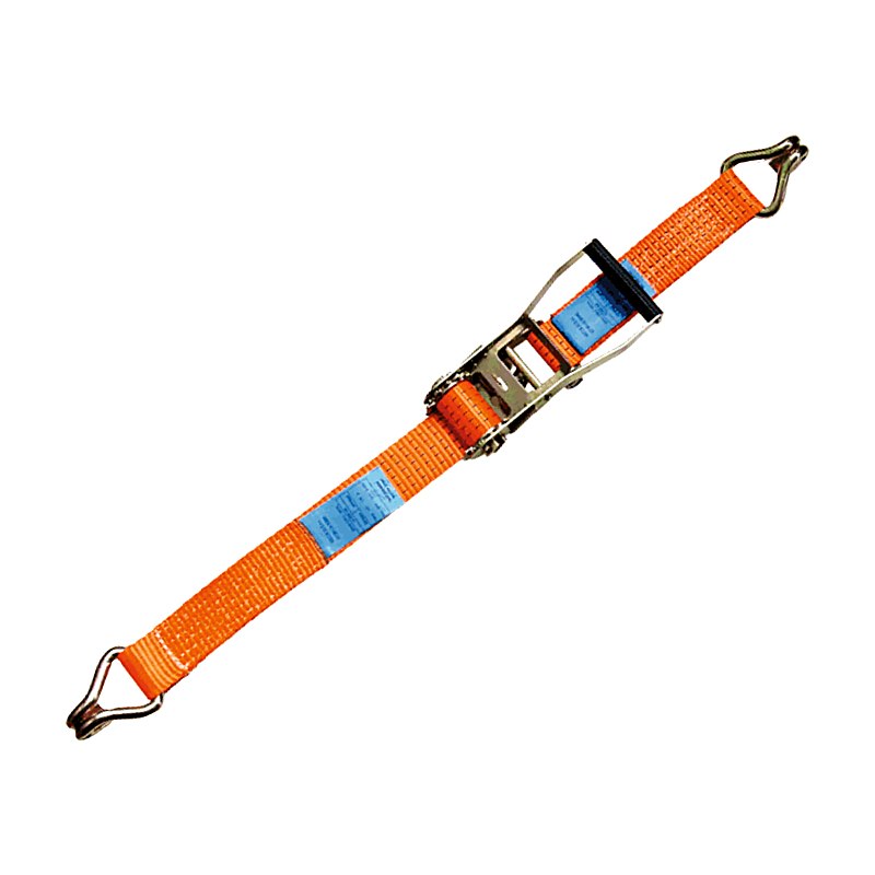 Zurrgurt mit Druckratsche und Spitzhaken nach EN 12195-2, 4 m