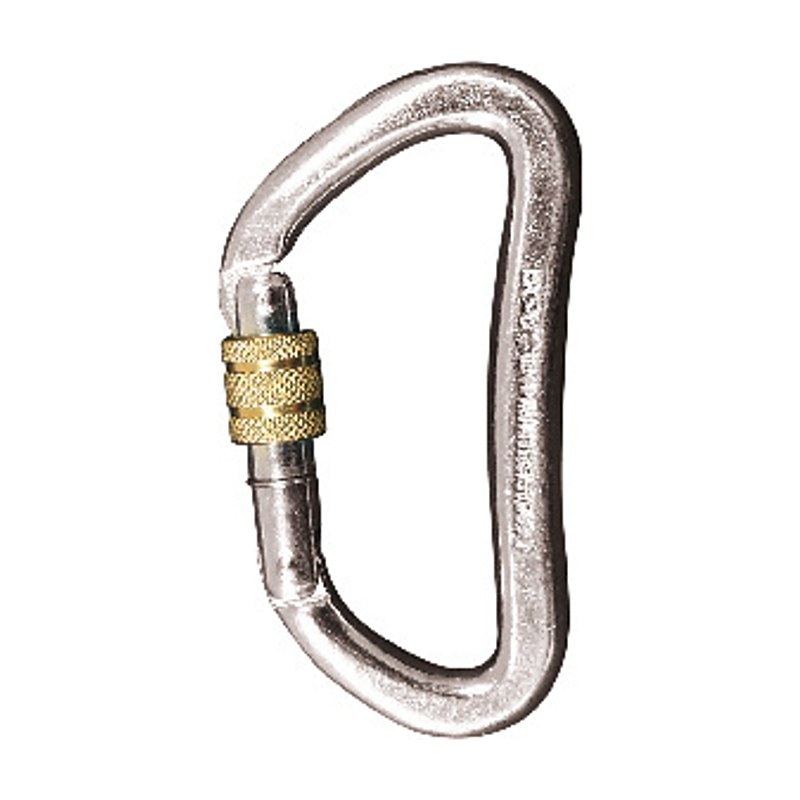 Karabiner D-Schrauber klein Stahl - EN 362