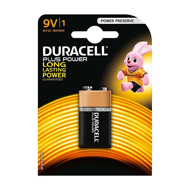 Duracell Batterie 6LF22/MN1604 (Blockbatterie) 9 V, IEC