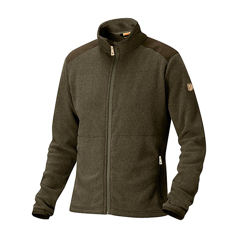Fjällräven Herren-Fleecejacke Sten, dark olive, Größe L