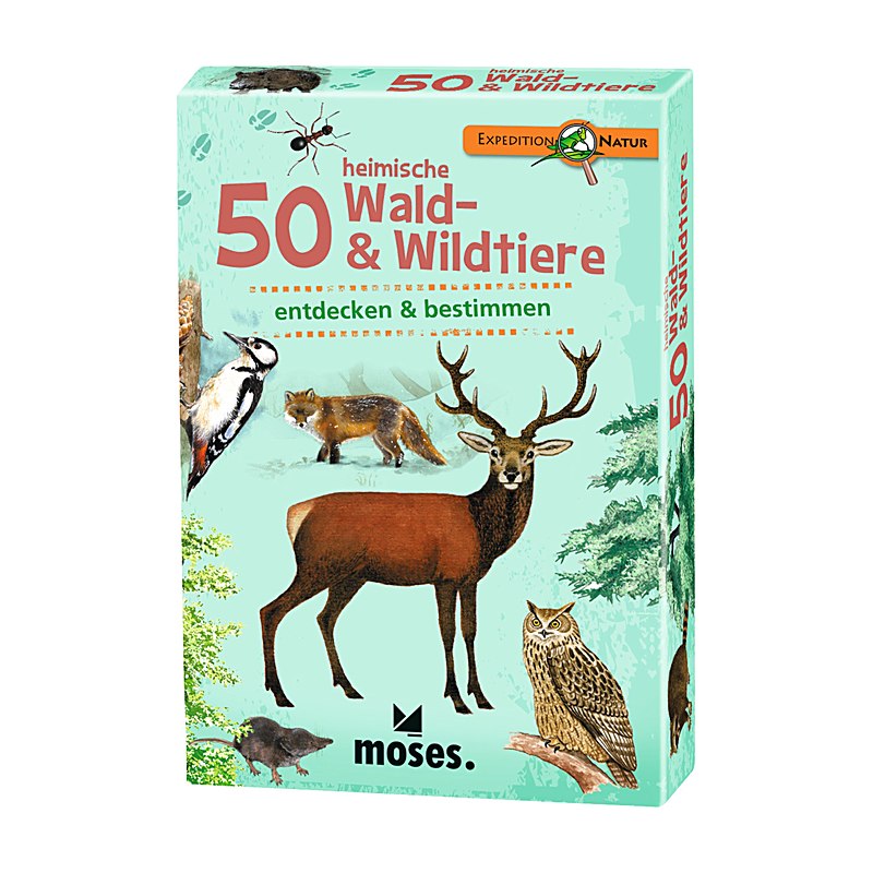 Moses Kartenspiel 50 heimische Wald- & Wildtiere