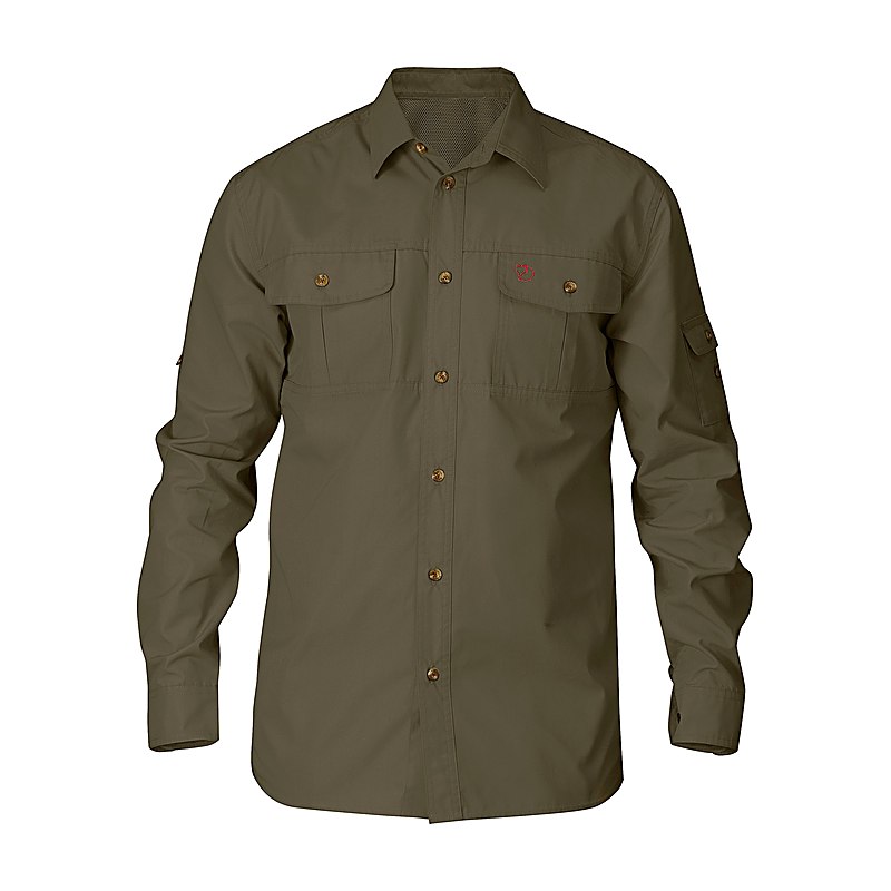 Fjällräven Langarmhemd Singi Trekking, dark olive, Größe L