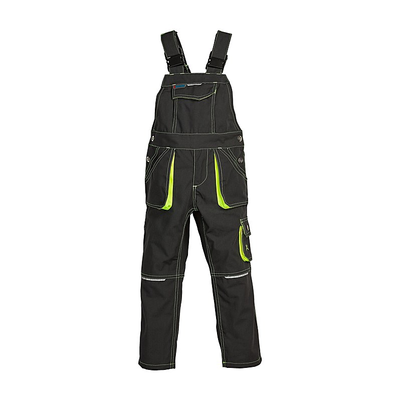 Planam Kinderlatzhose Junior, anthrazit-gelb, Größe 110/116